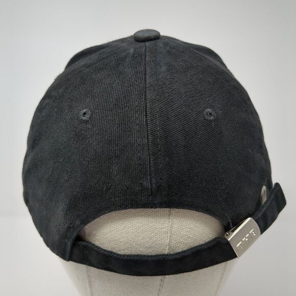 FHB Slideback Hat Black One Size Adjustable Embroidered Vented Holes 6 Panel - Picture 5 of 7